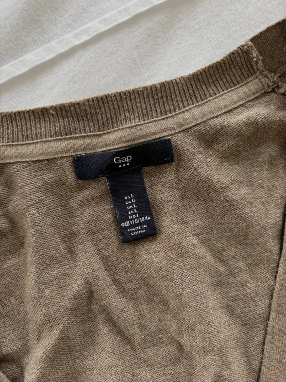 Gap V-Neck Cardigan Button Up Mocha Brown Size Large